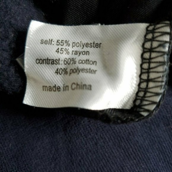 Lane Bryant Womens Layered Mixed Media Top Navy Black Size 22/24 - Picture 5 of 6